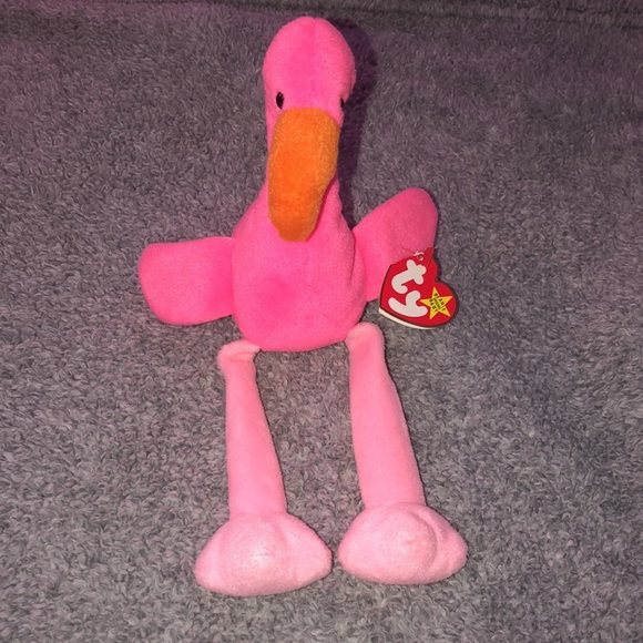 Pinky the Flamingo Collectible Beanie Baby - Picture 1 of 8